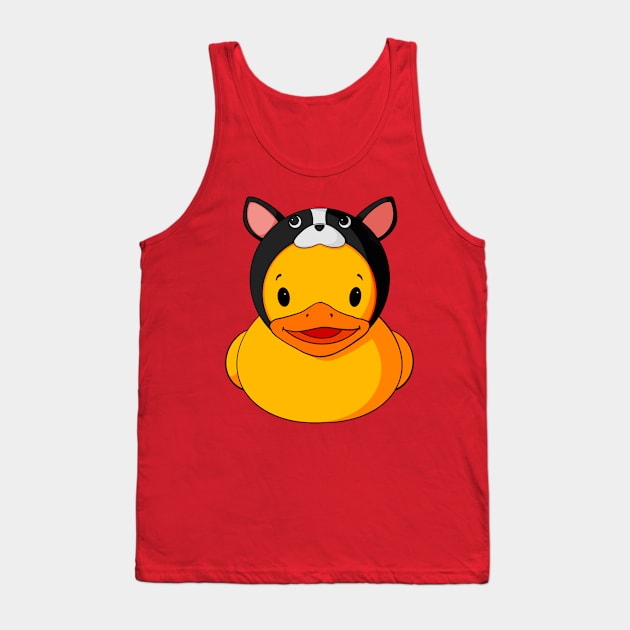 French Bulldog Hat Rubber Duck Tank Top by Alisha Ober Designs